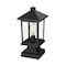 Z-Lite Portland 1 Light Outdoor Pier Mount Light, Black & Clear Beveled 531PHMS-SQPM-BK - alternate 2
